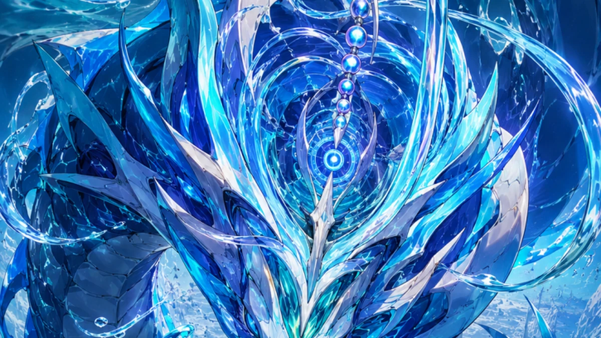 Neralyth Vortexwyrm, the Abyssal Halo · #098, a Fluxion Metamonster